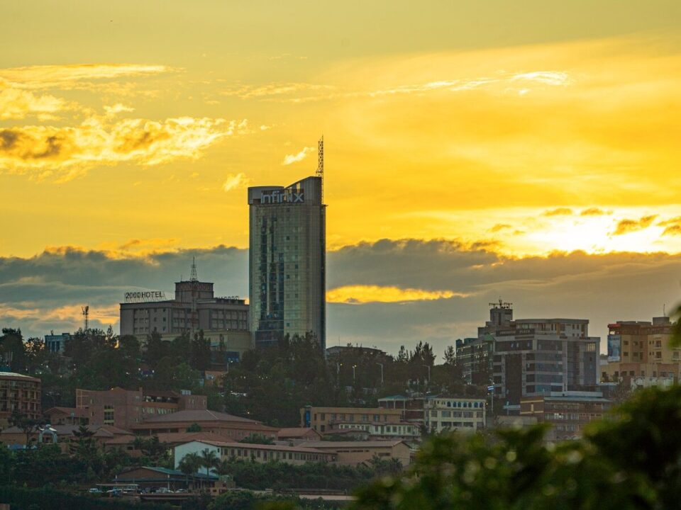 Kigali skyline at sunset, home to EASTECO and East African Community IP harmonisation policy work