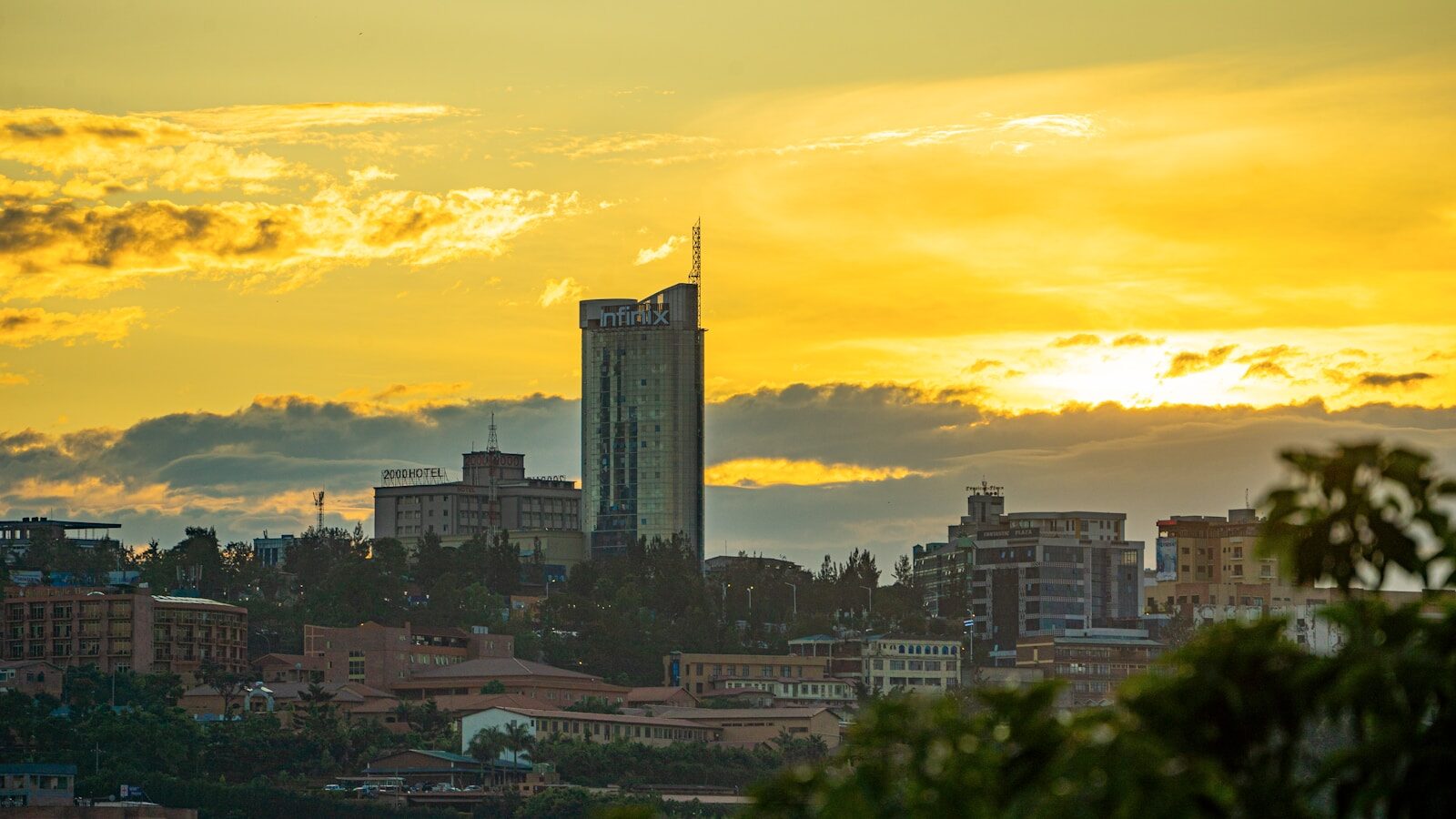 Kigali skyline at sunset, home to EASTECO and East African Community IP harmonisation policy work