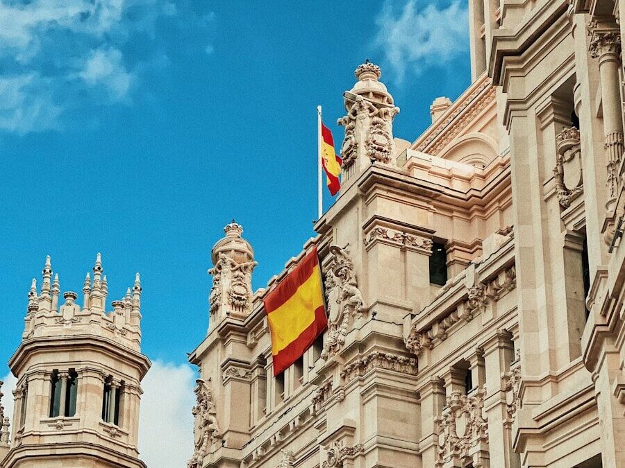 A flag hanging on a building facade, representing cross-border trademark protection under the Madrid Protocol in Kenya