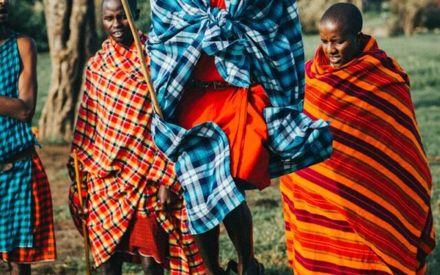 Maasai community members in traditional dress, representing traditional knowledge and cultural expressions in Kenya