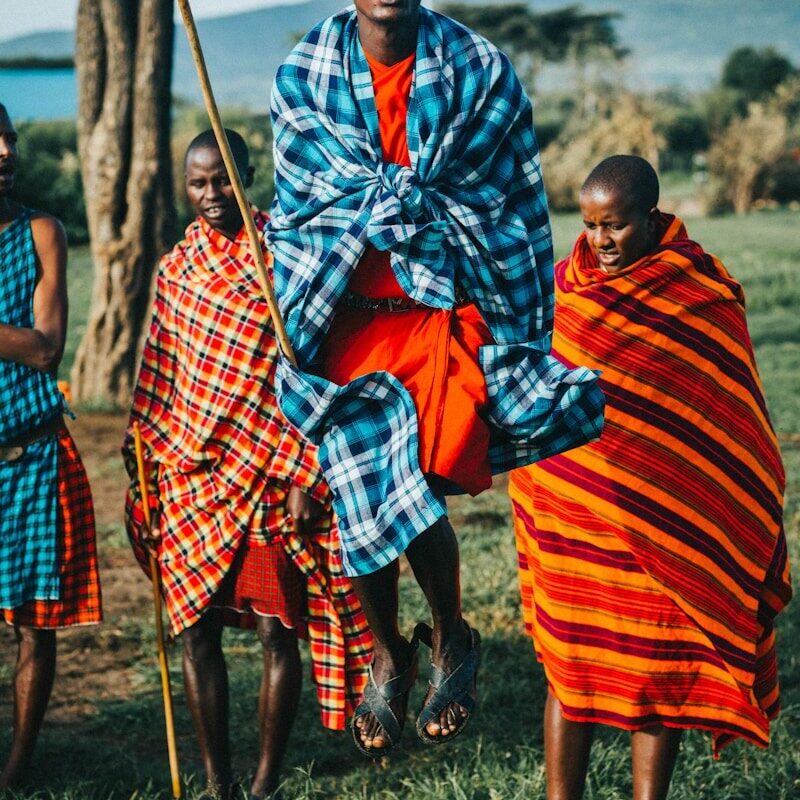 Maasai community members in traditional dress, representing traditional knowledge and cultural expressions in Kenya