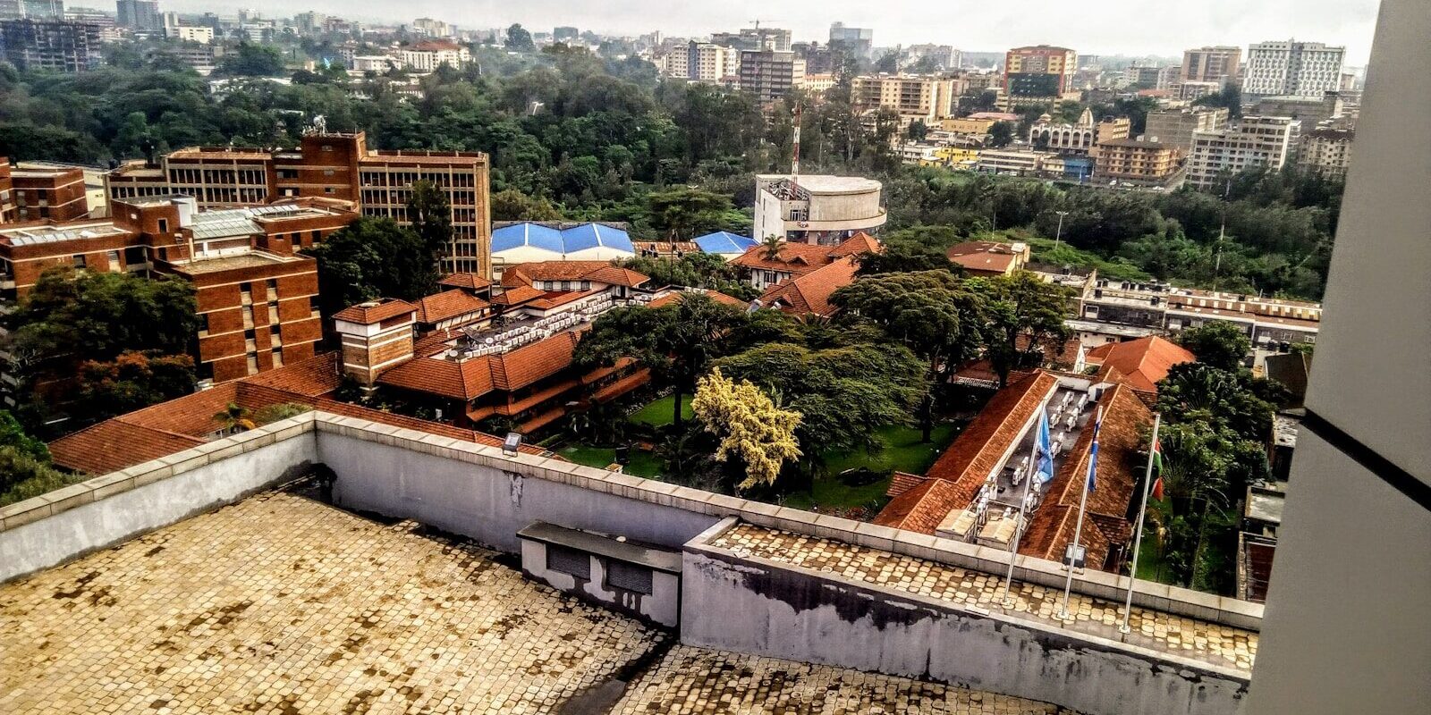 Owners association Sectional Properties Act: aerial view of an apartment development in Nairobi