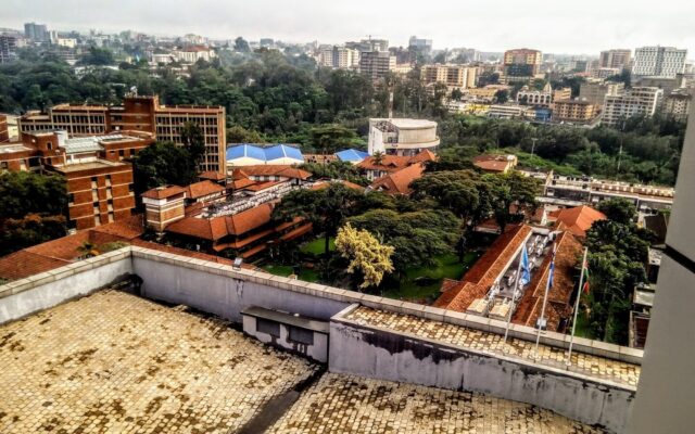 Owners association Sectional Properties Act: aerial view of an apartment development in Nairobi