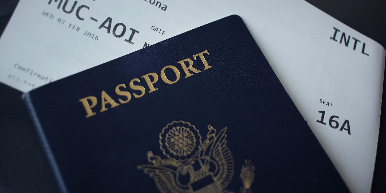 Passport document representing foreign investor work permit applications