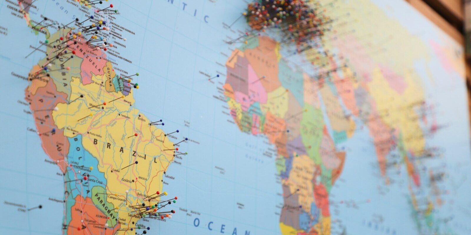 World map with location pins representing bilateral investment treaty partner countries