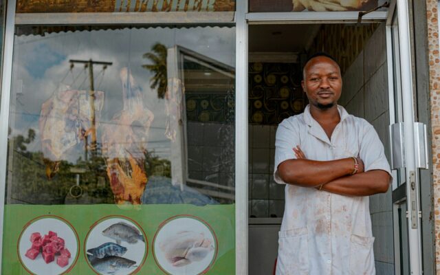 Franchise storefront in East Africa with local signage, representing franchise agreements and trade mark licensing in Kenya