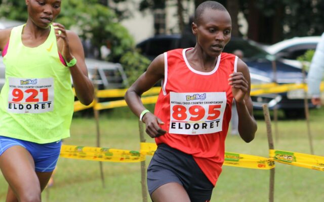 Kenyan athletes competing in a road race, subject to anti-doping testing