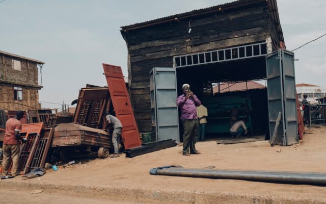 Informal waste collection point in an urban settlement in Kenya