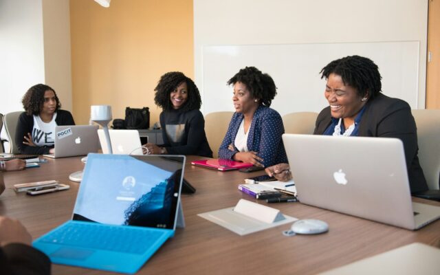 African business team reviewing financial and tax documents in Kenya