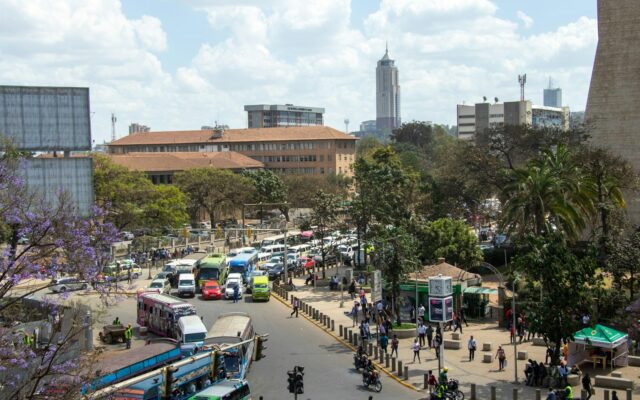 Busy Nairobi central business district street, representing a growing Kenyan company group