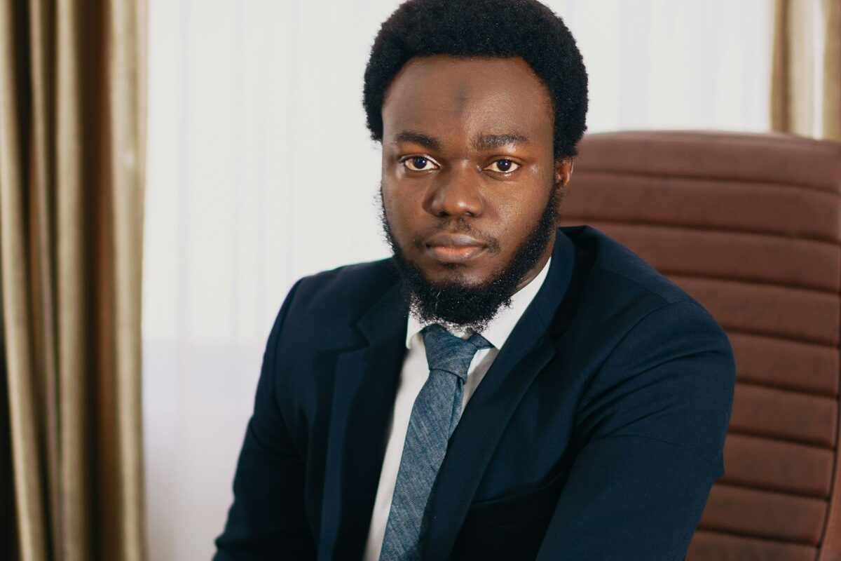 Kenyan business executive at his office desk